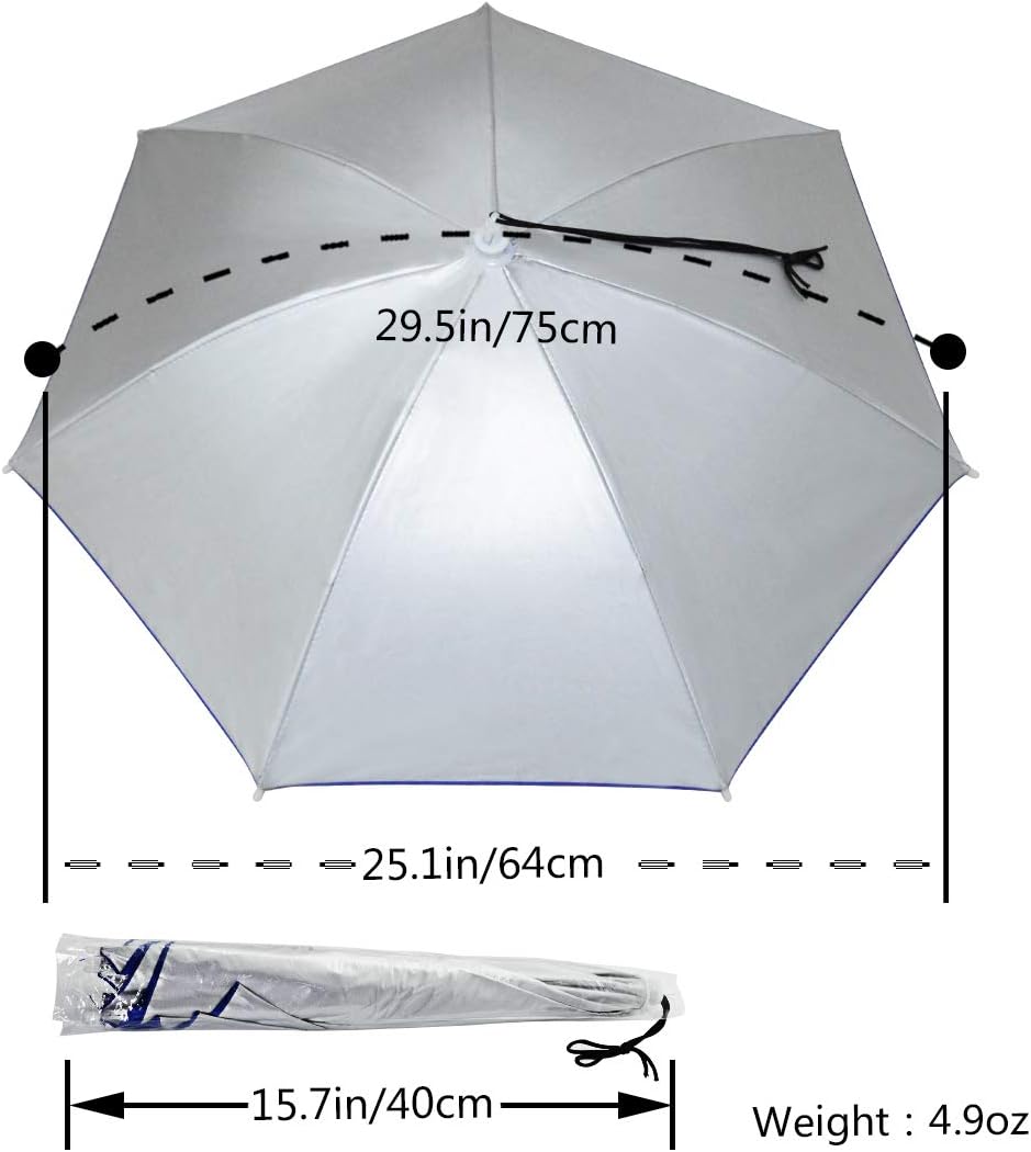 NEW-Vi Folding Umbrella Hat for Beach Fishing Golf