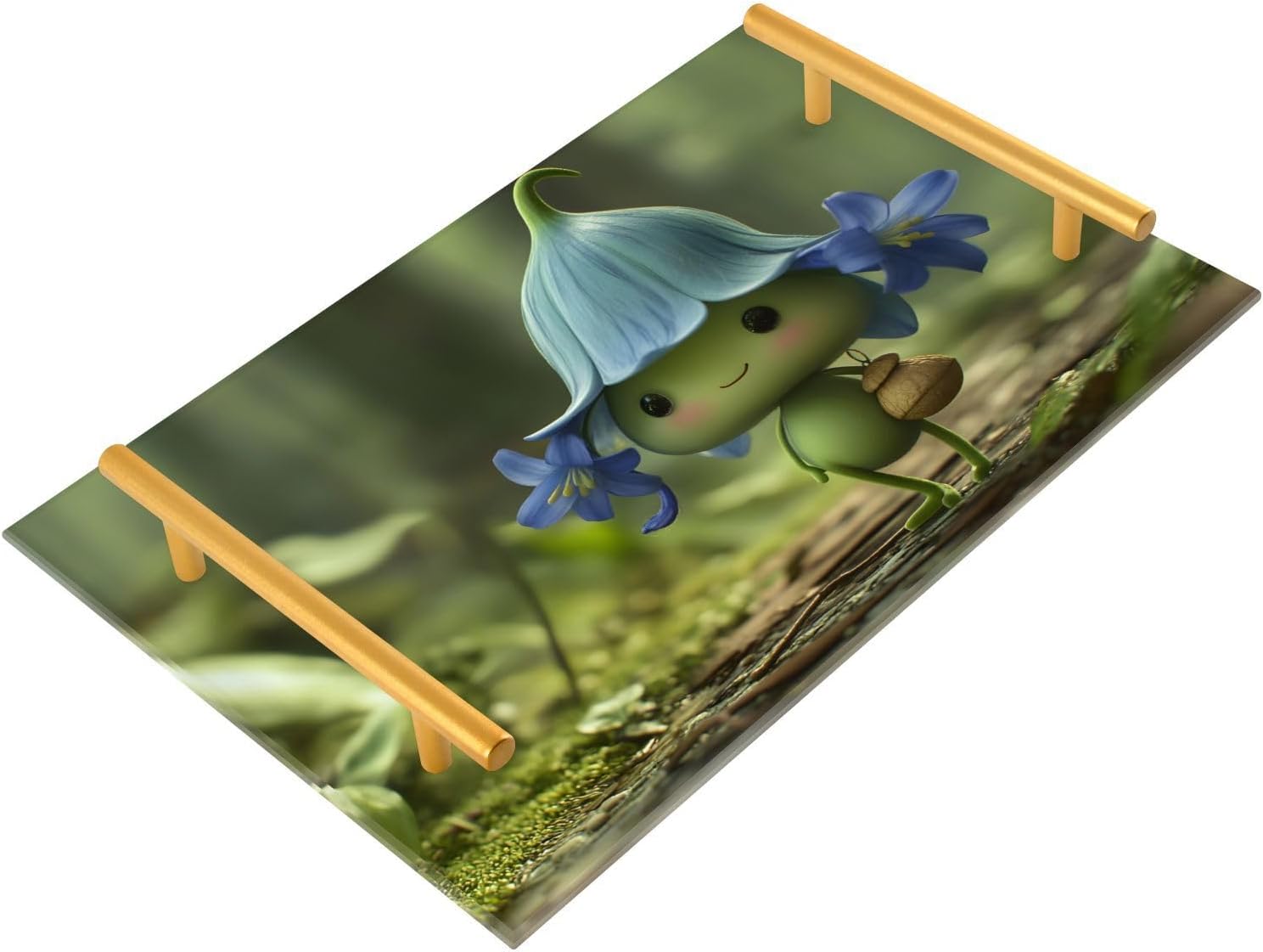 Fairy Cute Plants Vanity Tray Rectangle Acrylic