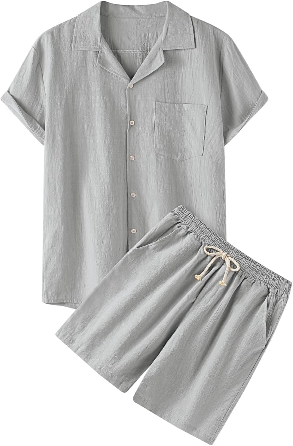 Men Summer Lightweight Graphic T-Shirt and Shorts Set