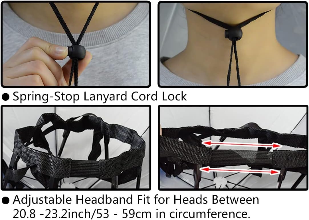 NEW-Vi Adjustable Sun Rain Cap with Umbrella