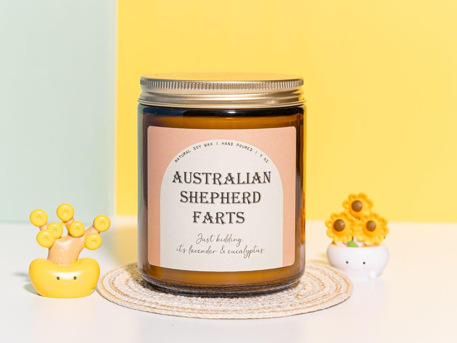 Australian Shepherd Fart Candle - 7OZ Lavender Eucalyptus