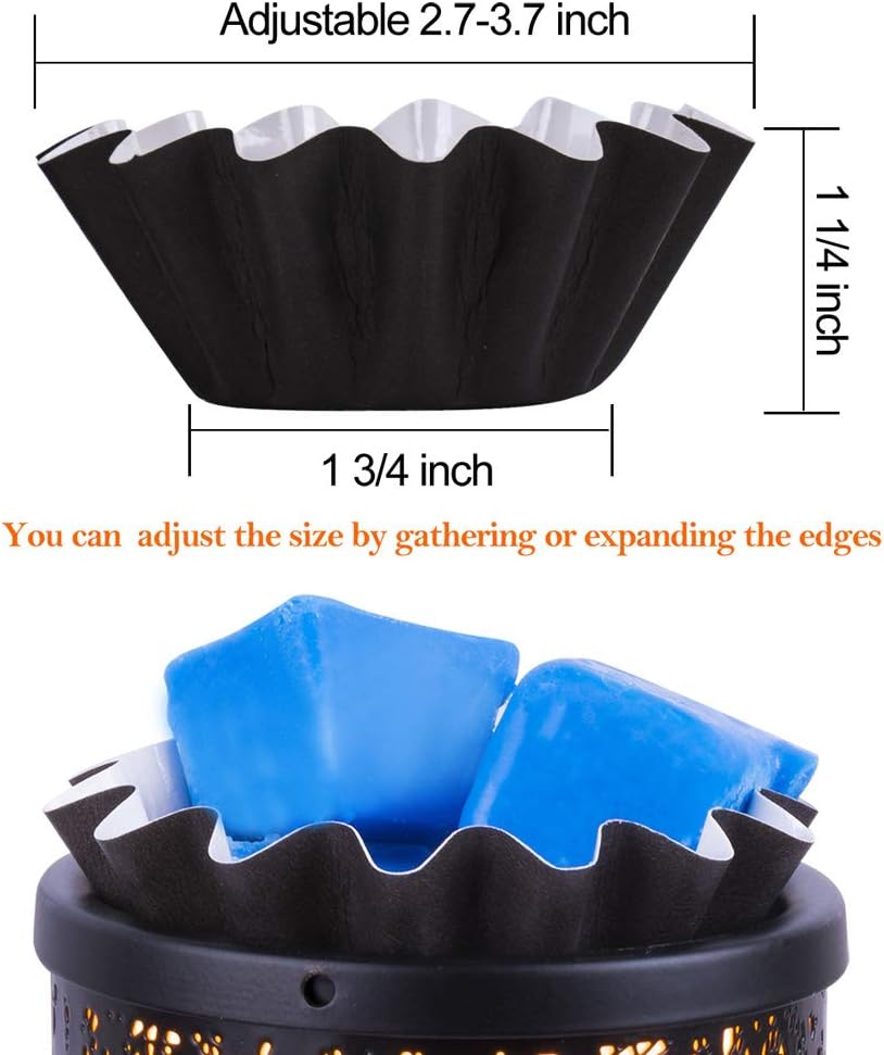 FANDOL Reusable Wax Melt Liners 100pcs Black
