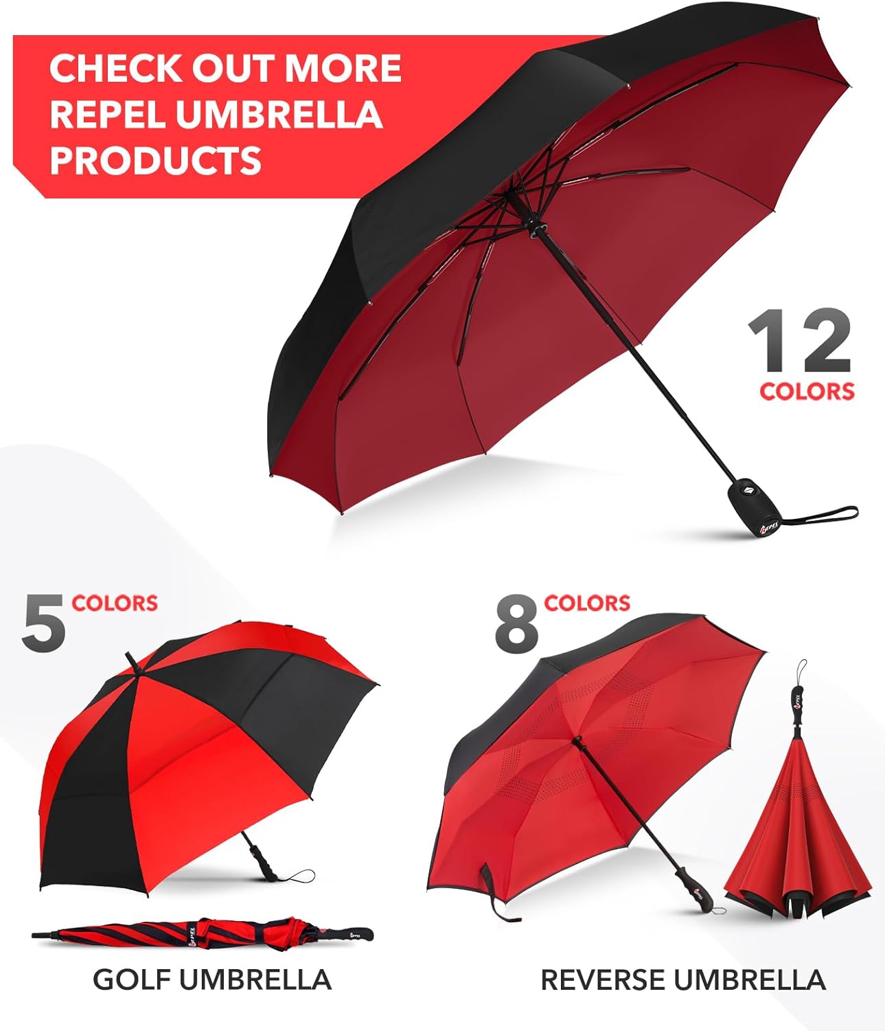 Repel Umbrella - Windproof Travel Umbrella for Rain 1