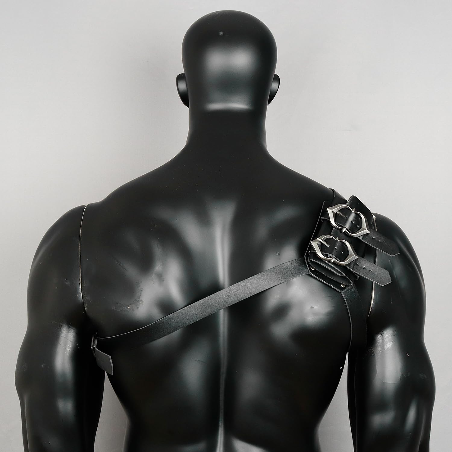LVOW Medieval Sword Belts Faux Leather Holster Frog for Knight Cosplay