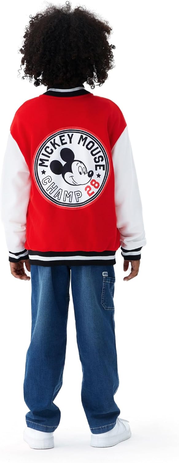 Disney Toddler Varsity Jacket with Mickey and Stitch