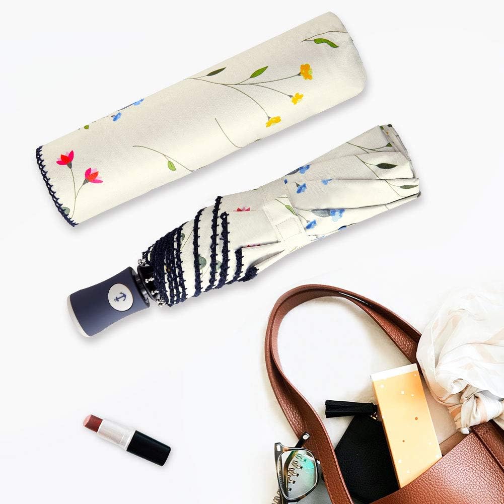 DBA Auto Open Close Folding Travel Umbrella with UV Protection 1