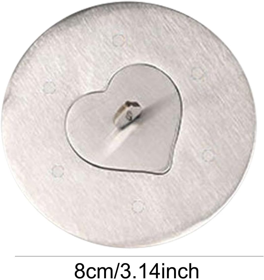 Stainless Steel Candle Jar Cover with Heart Design