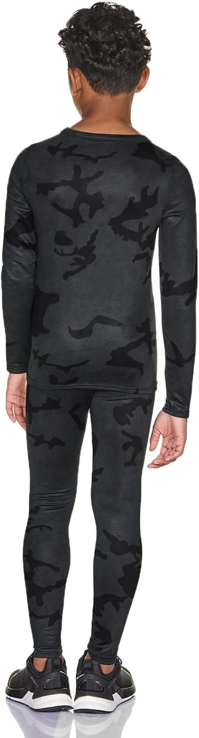 TSLA Kids Thermal Underwear Set Soft Fleece Long Johns for Winter