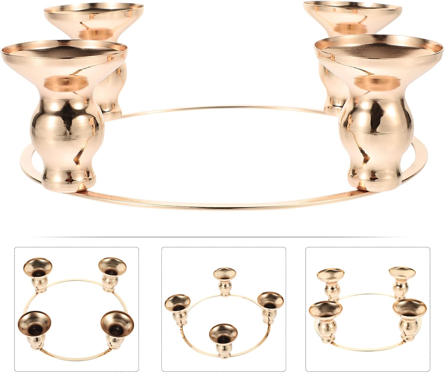 Kichvoe Advent Candlestick DIY Wreath Holder