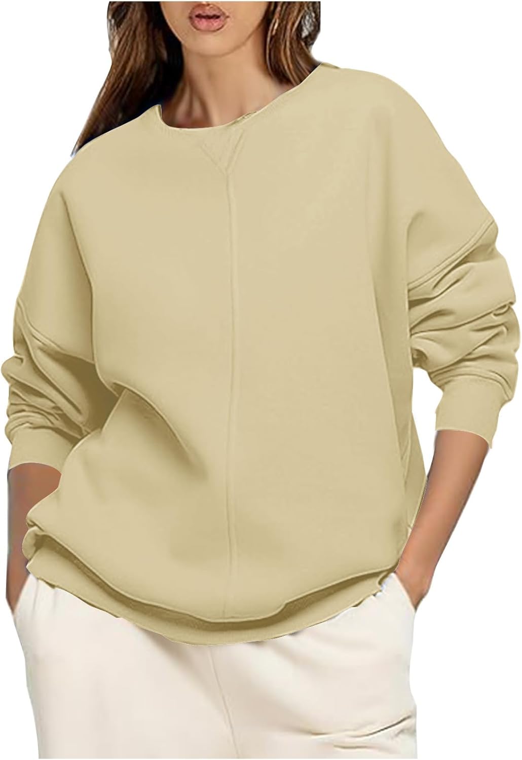 Womens Fall Winter Sweatshirt - Soft Comfy Warm Crewneck Pullover with Maple Leaf Print