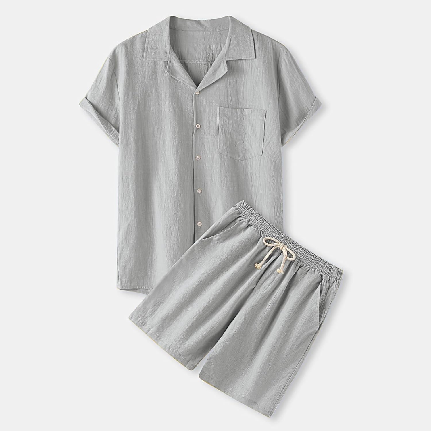Men Summer Lightweight Graphic T-Shirt and Shorts Set