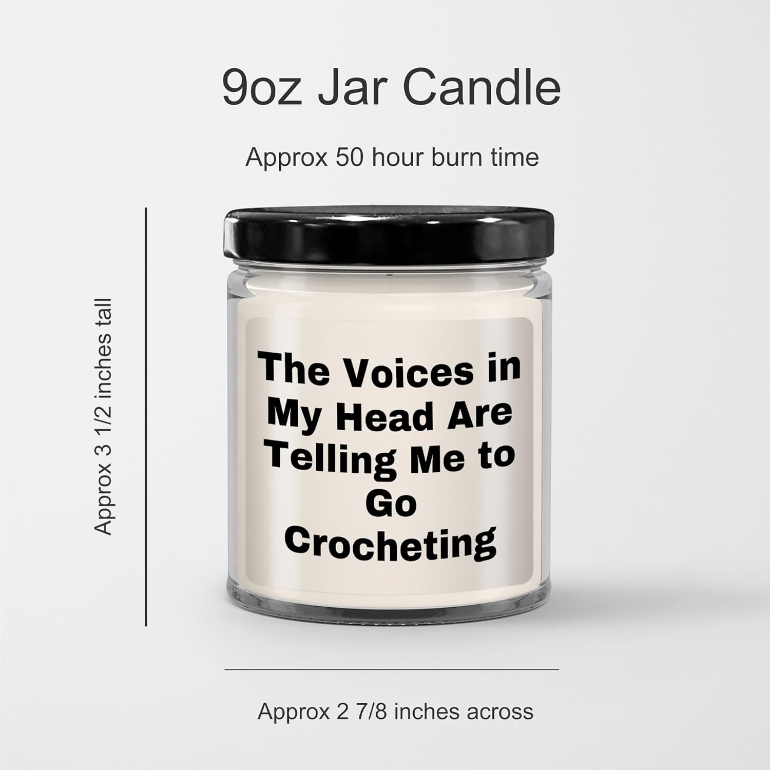 Funny Vanilla Soy Candle for Crocheting Enthusiasts 1
