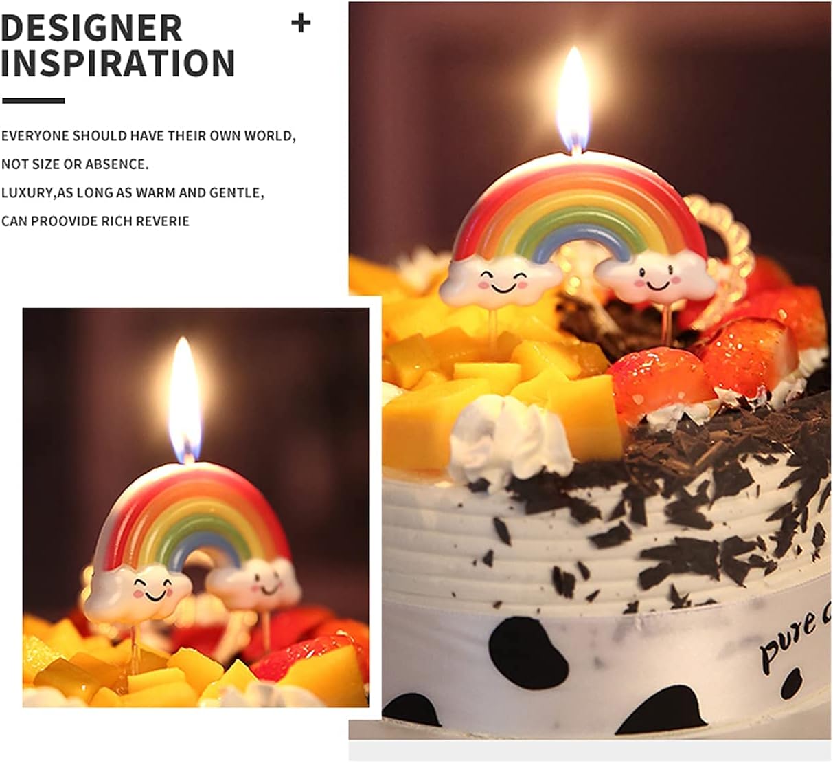 T-shin Rainbow Birthday Candle for Kids