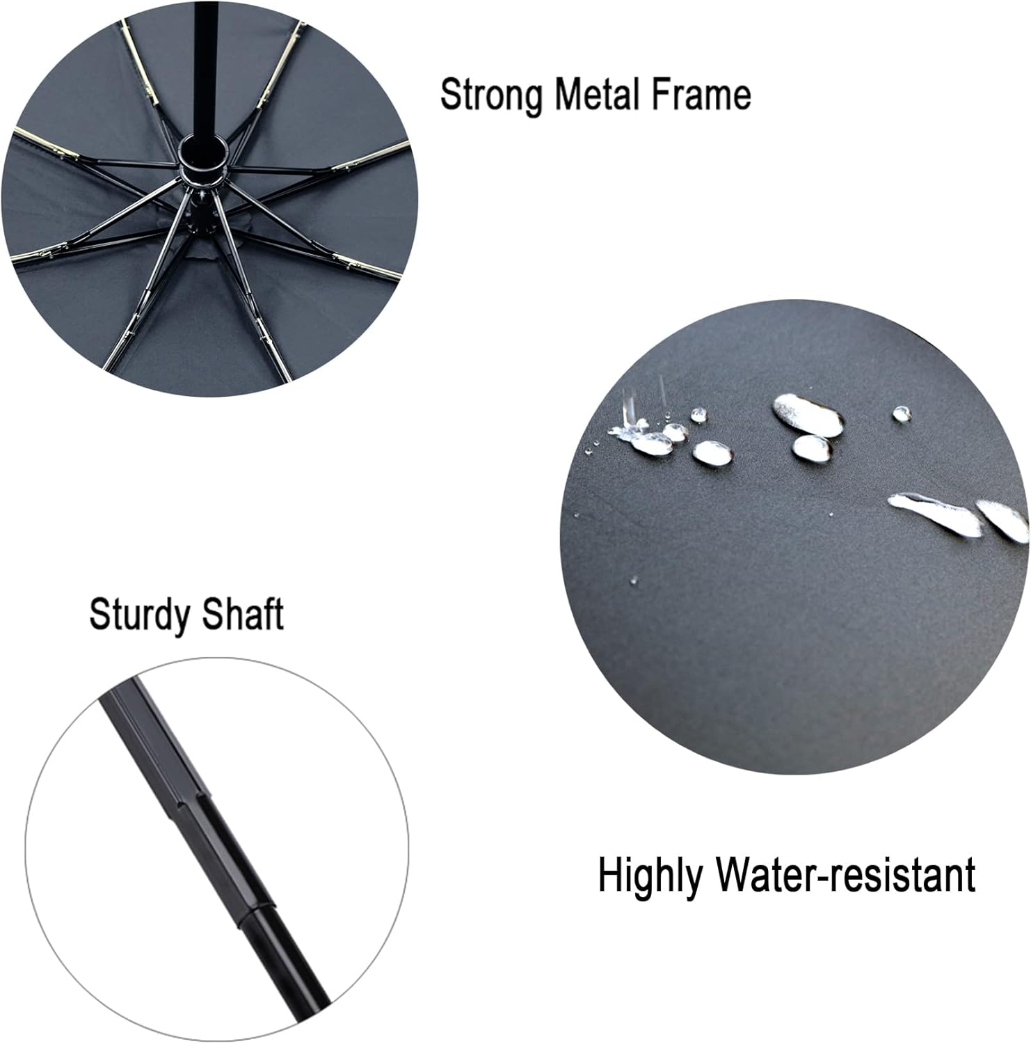 NPCQUN Windproof Travel Umbrella Compact Automatic Foldable