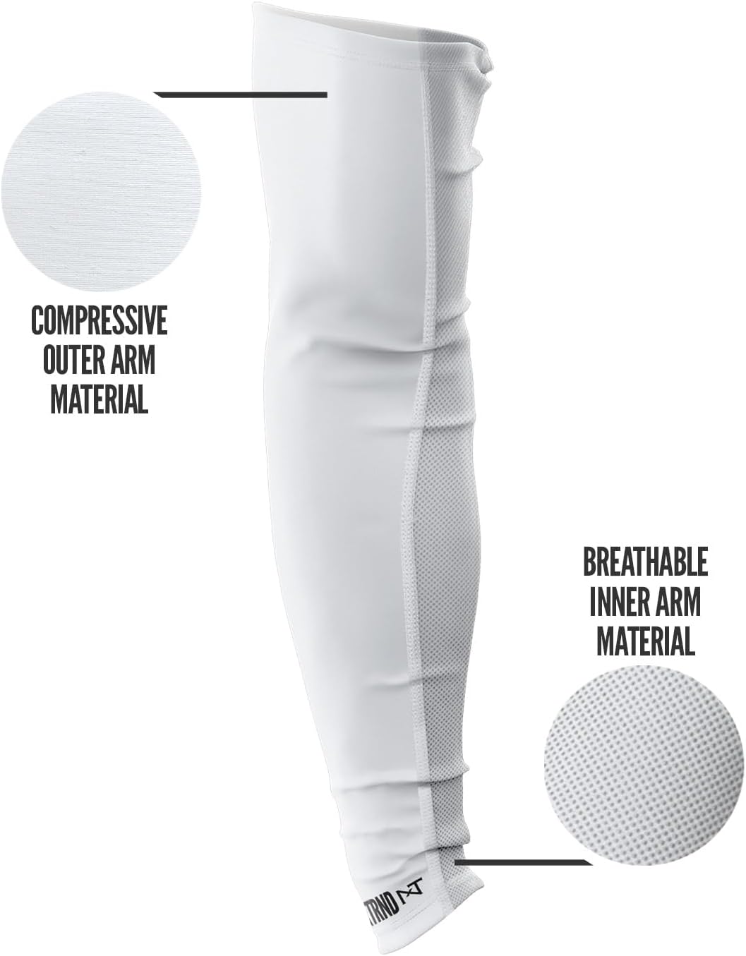 Nxtrnd Air-TEK Arm Sleeves for Men Compression Breathable Pair