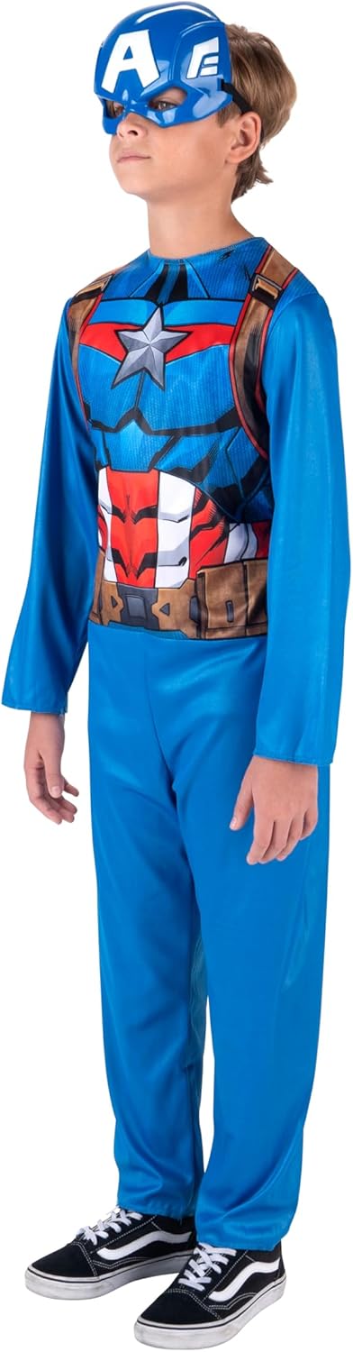 Marvel Captain America Youth Costume Jumpsuit with Mask