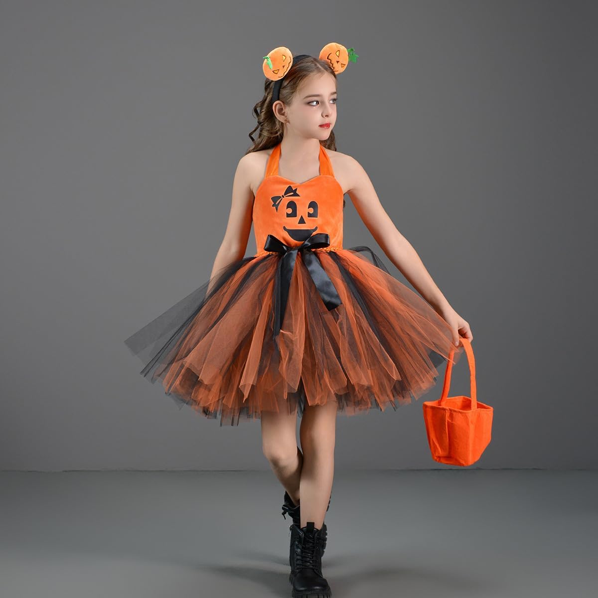 FYMNSI Kids Halloween Pumpkin Costume 3PCS