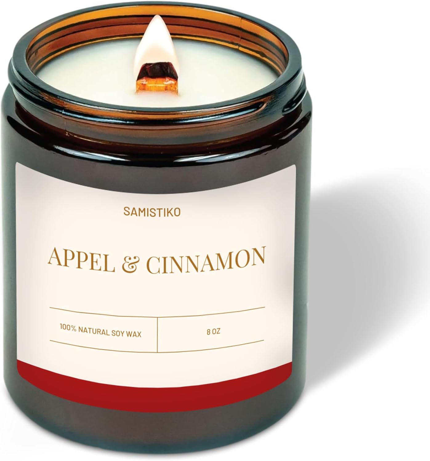 SAMISTIKO Apple Cinnamon Scented Candle 8oz 1