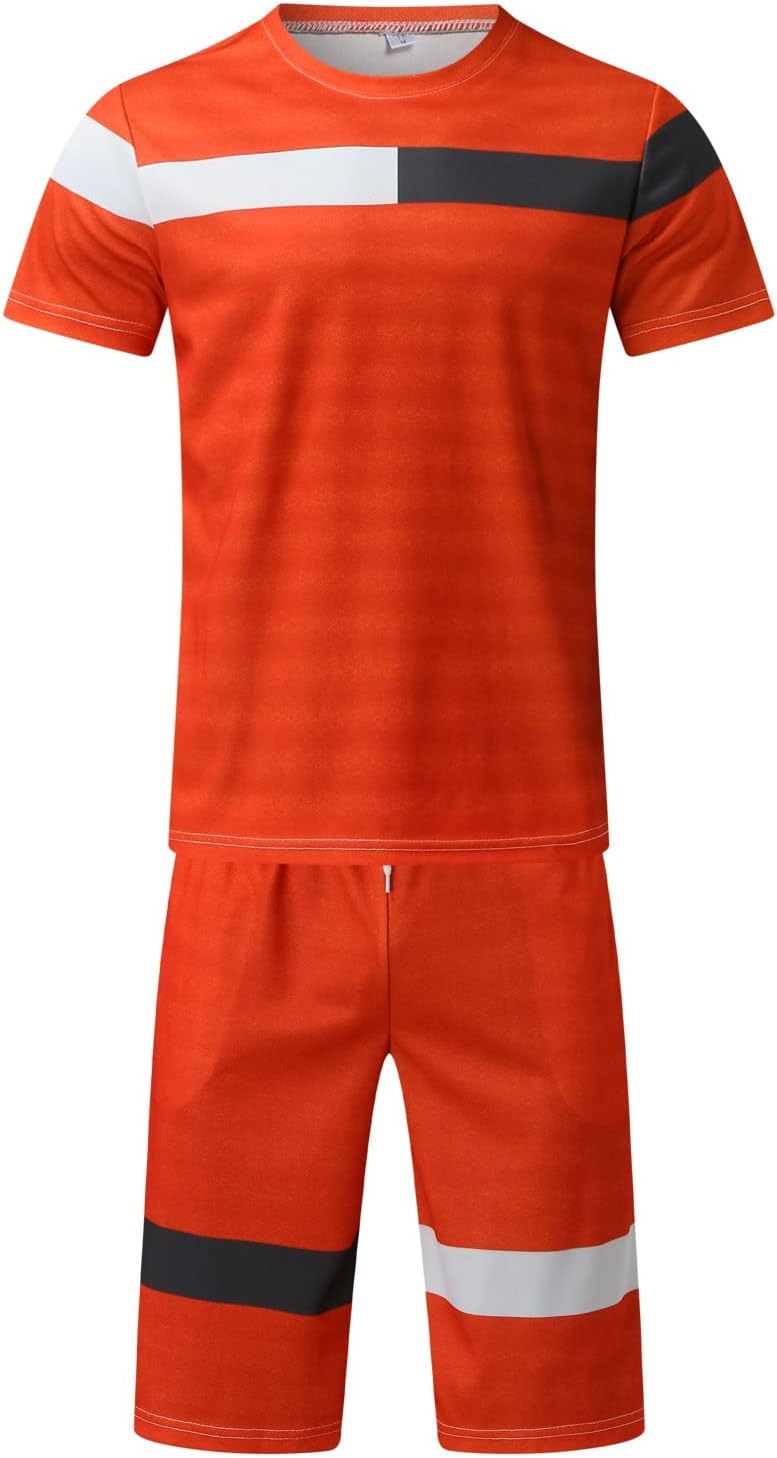 Wuitopue Mens 2 Piece Summer Tracksuit Set