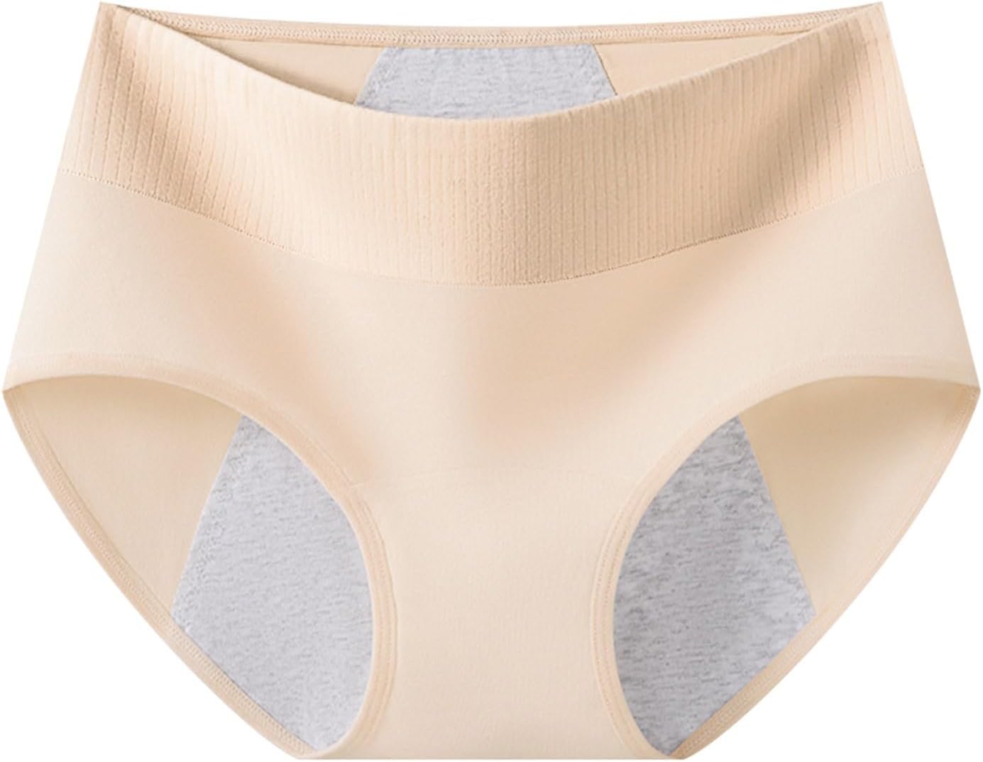 Womens High Waisted Full Coverage Lace Trim Soft No Show Panty