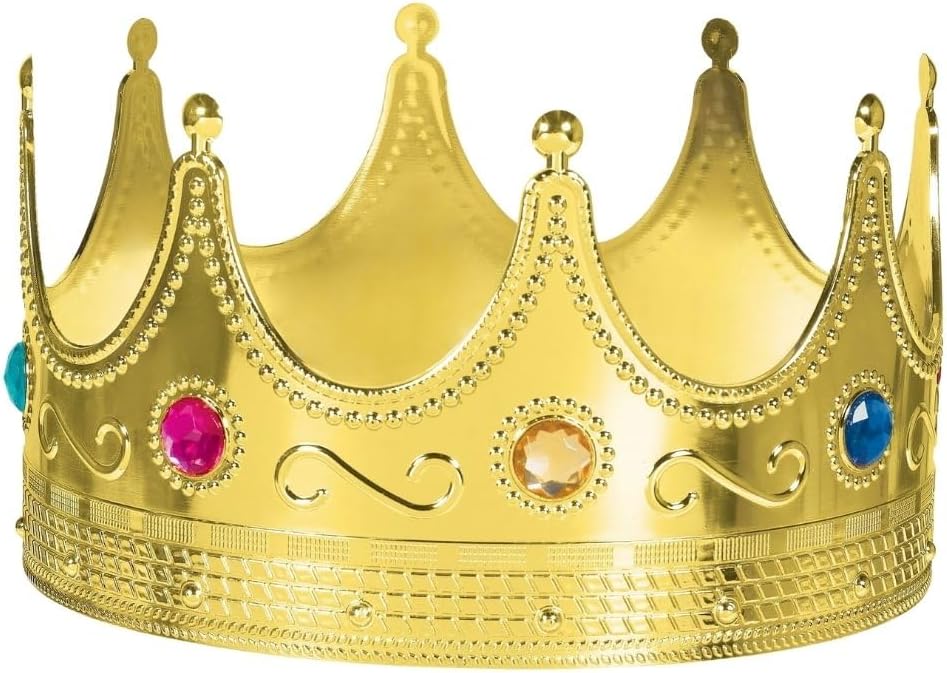 Amscan Luxurious Gold Royal Crown - 075 x 8