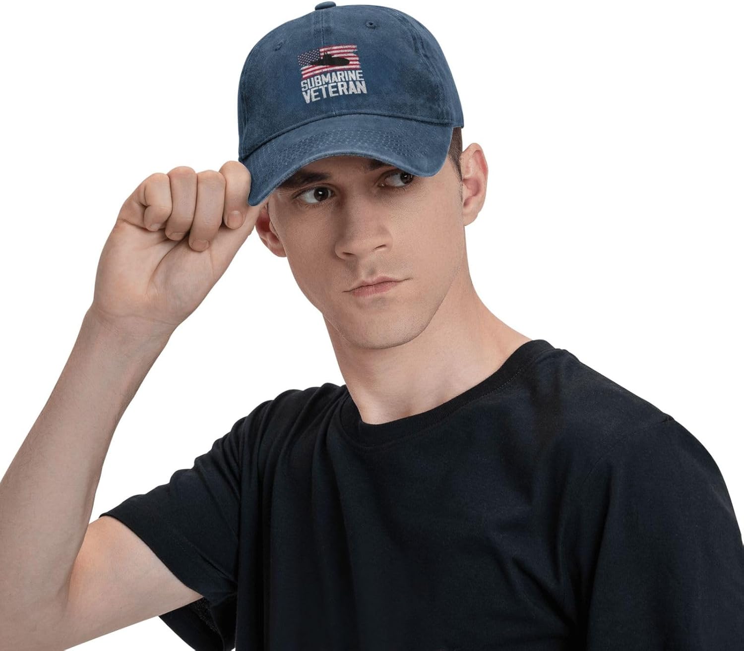 American Flag Submarine Veteran Baseball Cap for Men Women