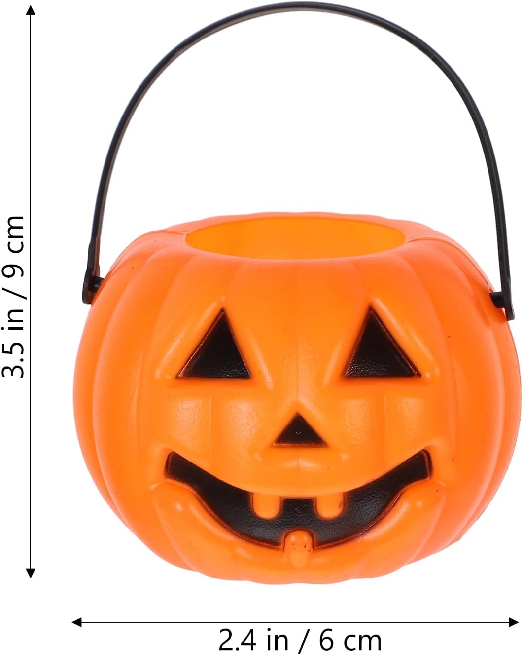 NUOBESTY 8Pcs Mini Halloween Pumpkin Lantern Bucket