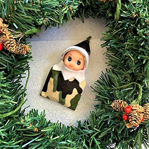 Baby Elf Doll - Camo Full Body Newborn Elf Figurine