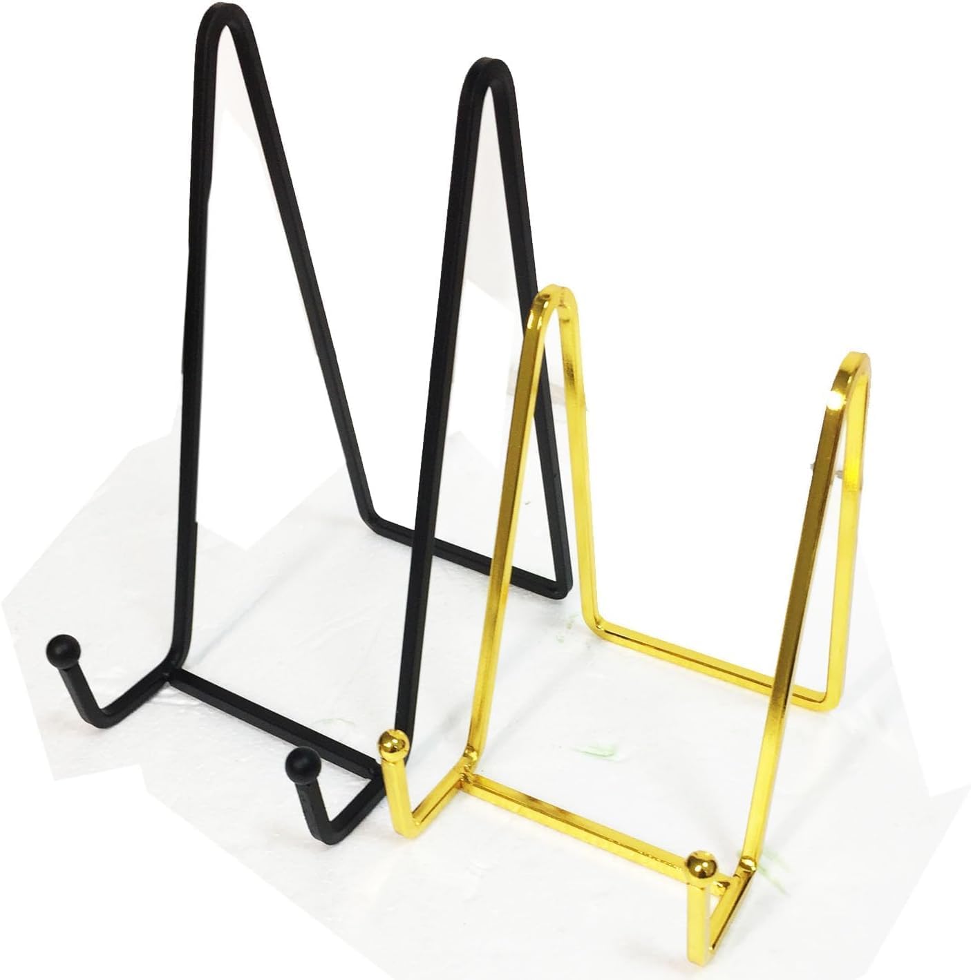 Constefire Plate Display Stand Set 45 Inch Gold 6 Inch Black Metal