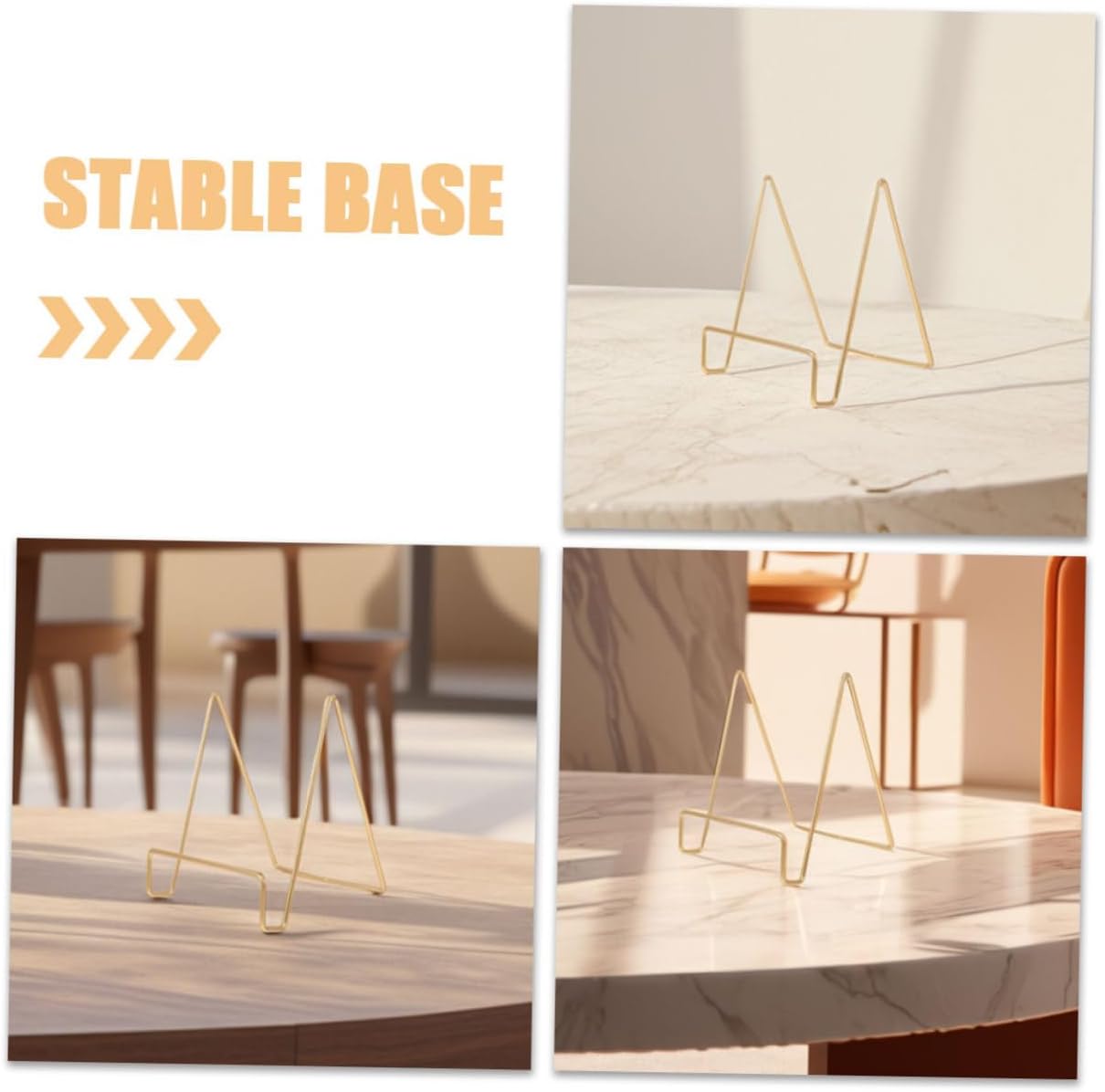 Mikikit Heavy Duty Metal Easel Stand for Picture Frames and Cookbooks