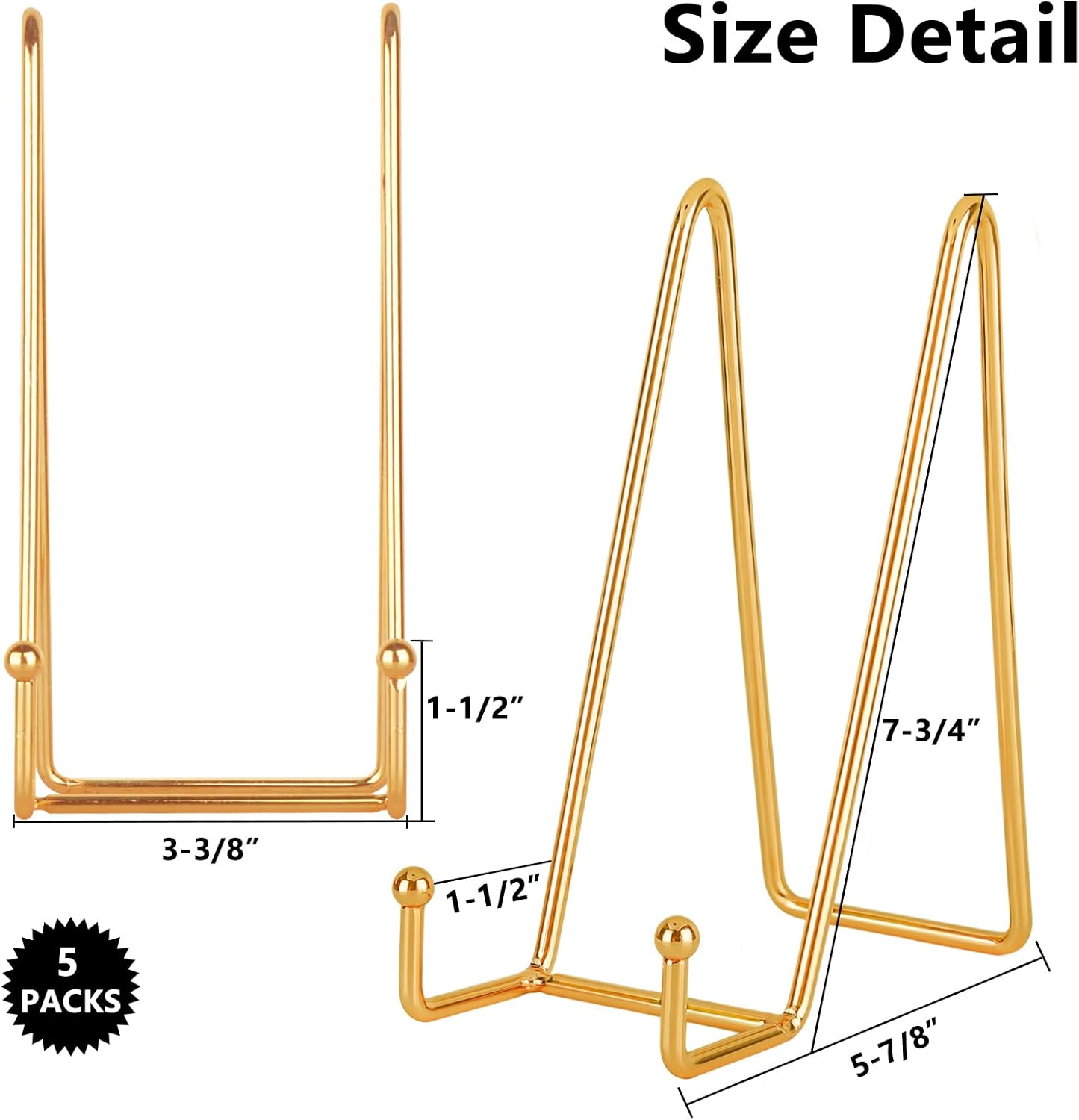 IBosins 5 Pack 8 Inch Plate Holder Display Stands 1