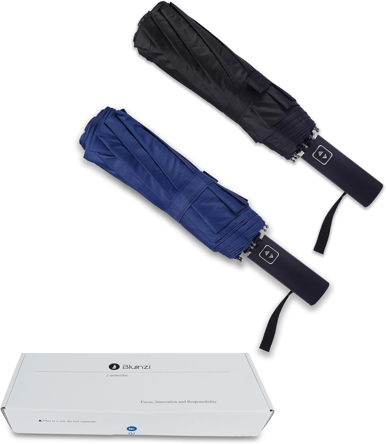Bluinzi Double 10-Rib Compact Travel Umbrella
