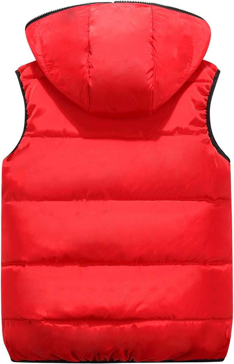 Happy Cherry Kids Winter Hooded Vest Padded Camouflage Reversible Waistcoat