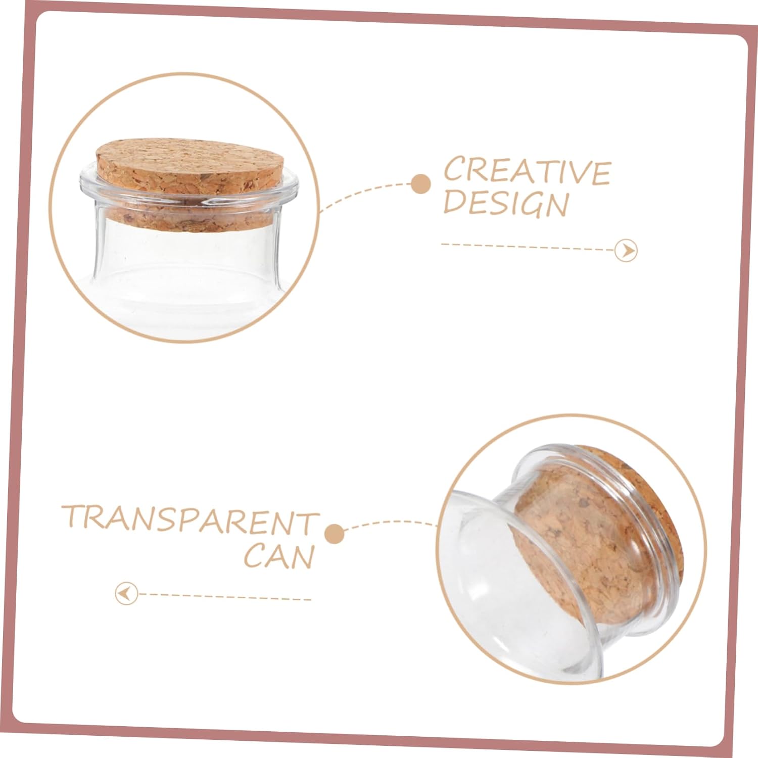 Ciieeo 4pcs Wood Cutouts Decorative Bottles with Lids