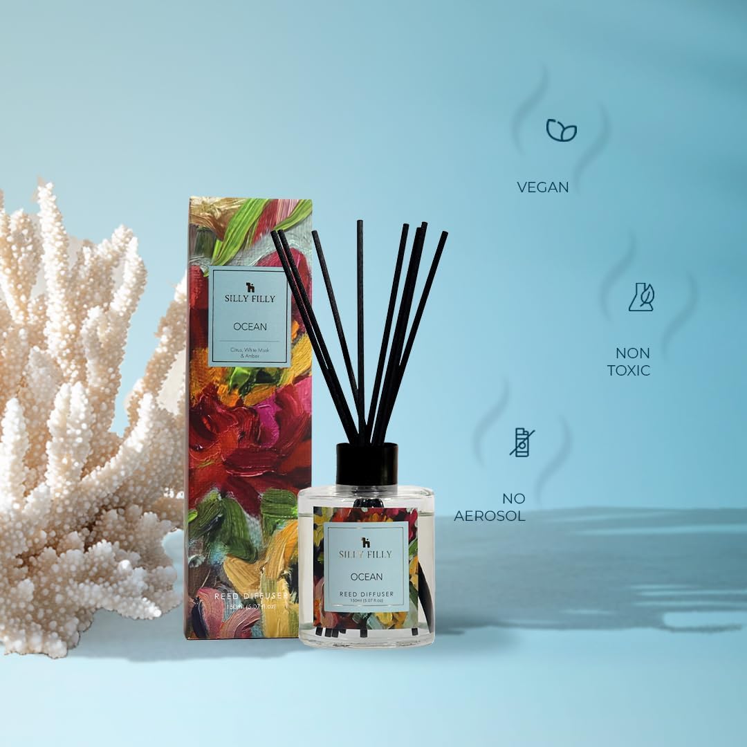 Silly Filly Reed Diffuser Set Ocean Fragrance