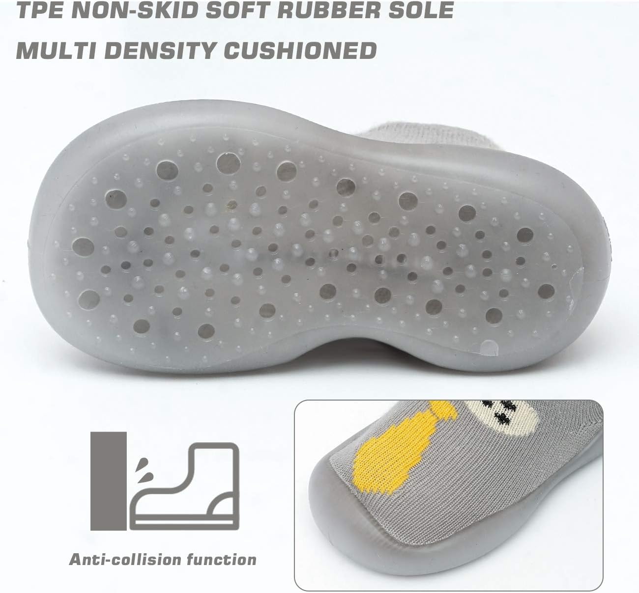 WEAPRIL Baby Toddler Non-Skid Slippers Socks