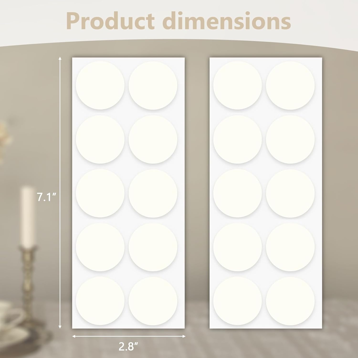 YFANITI Taper Candle Adhesive Grip Pads
