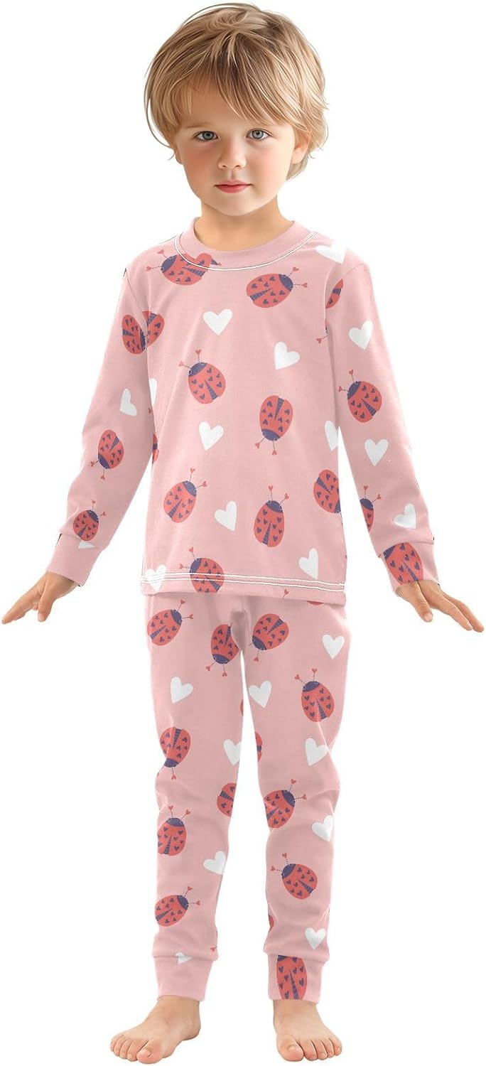 WIFIU Soft Cotton 2 Piece Pajama Set for Girls 18M-8Y