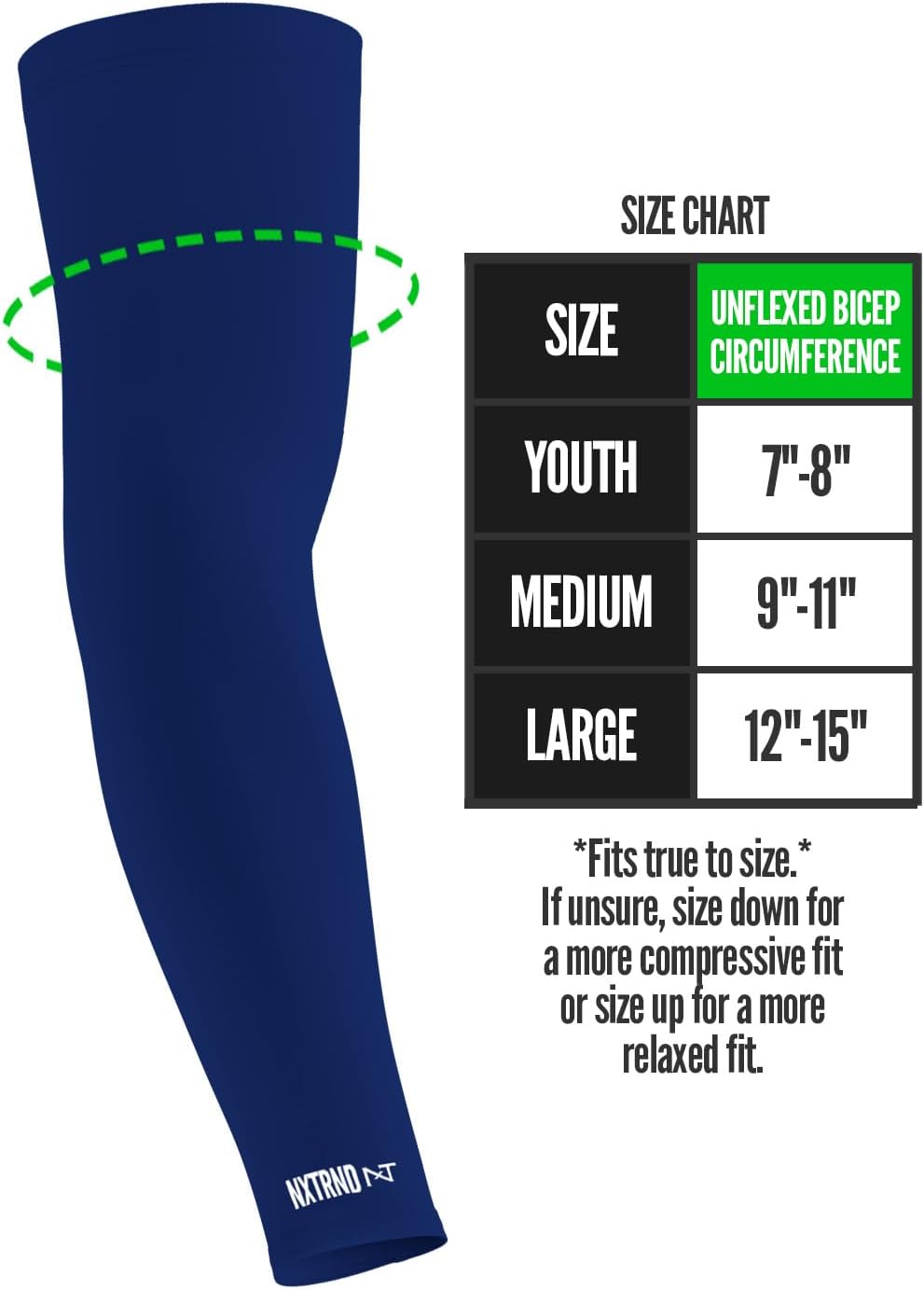 Nxtrnd Air-TEK Arm Sleeves for Men - Breathable Compression Pair