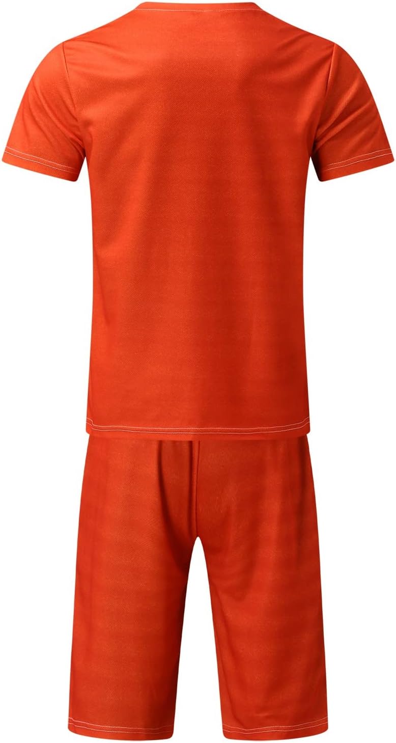 Wuitopue Mens 2 Piece Summer Tracksuit Set