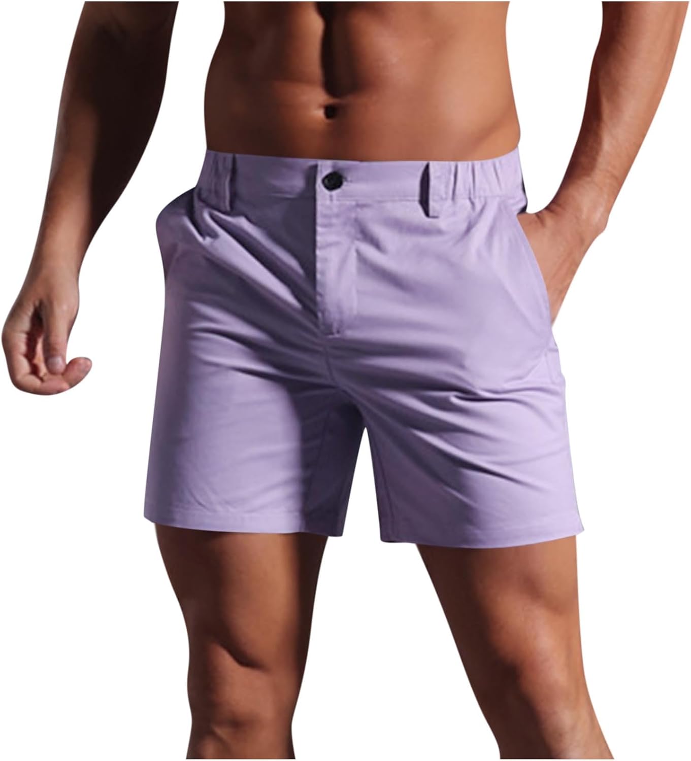 Xiaojmake Mens 5 Inch Inseam Cotton Work Dress Shorts