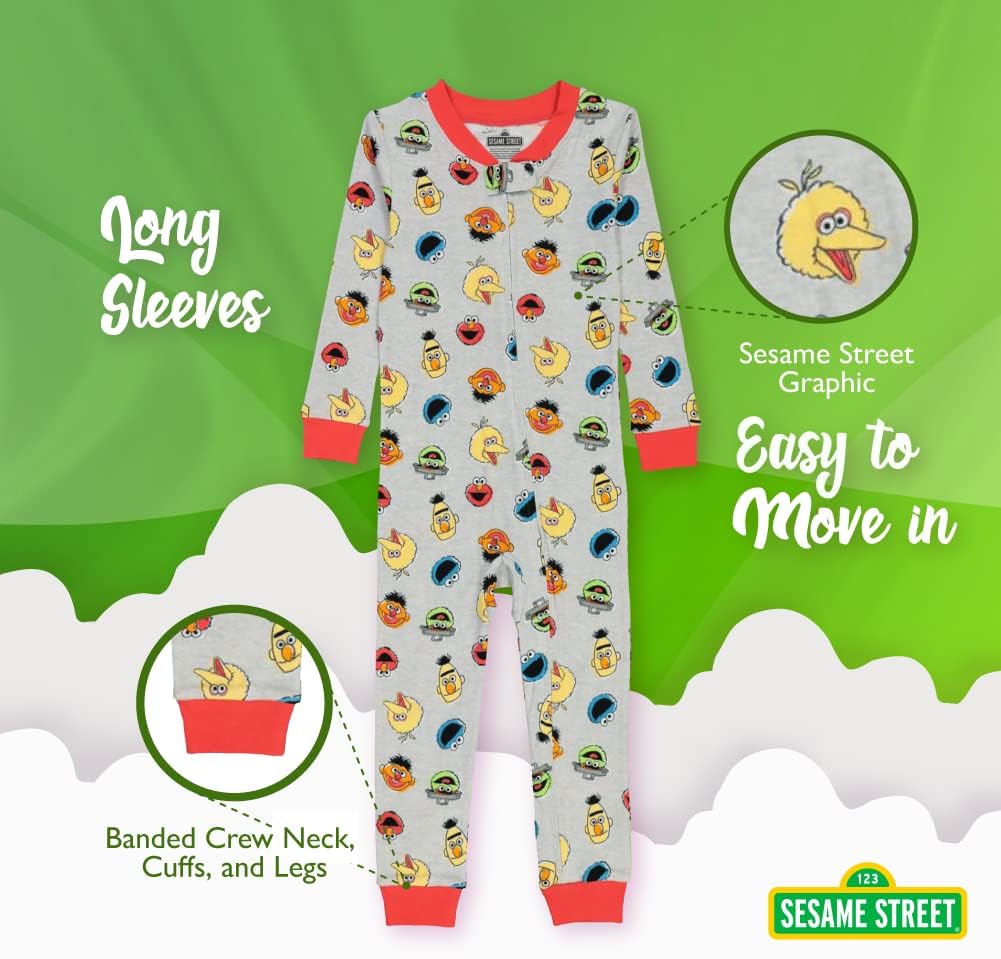 Sesame Street Boys Footless Pajamas Set