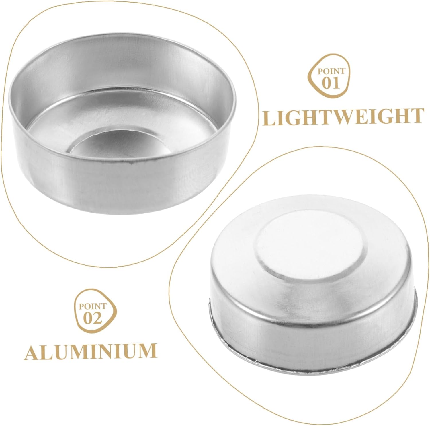 LIFKICH 500pcs Empty Tea Light Candle Containers for Candle Making