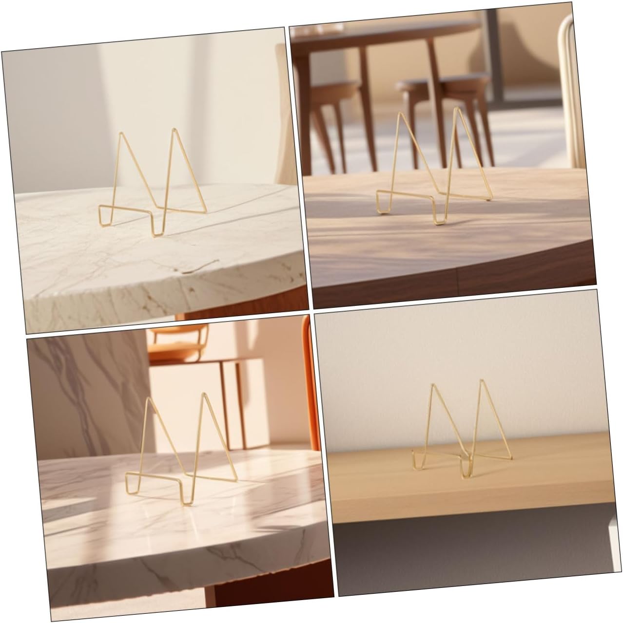 HOMSFOU 4sets Metal Easel Stand Display