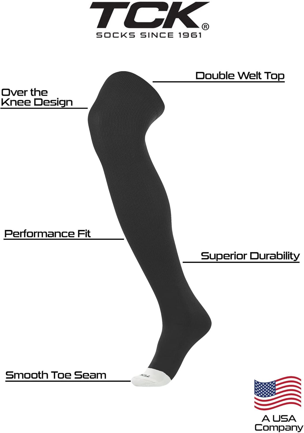 TCK Baseball Socks Over The Knee Multisport Socks