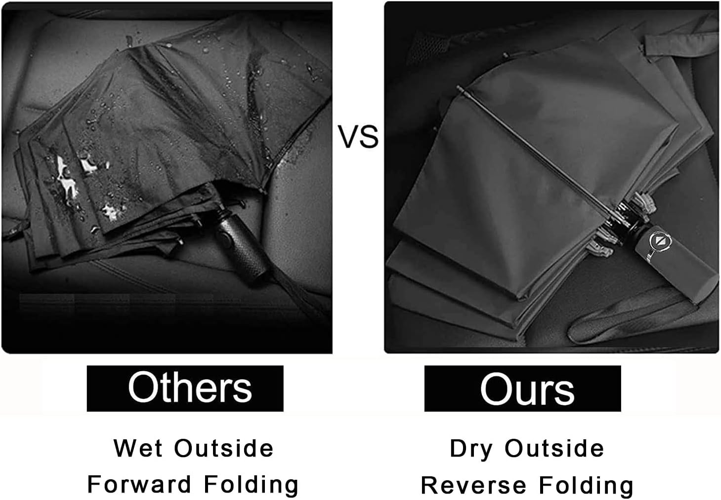 LANBRELLA Compact Reverse Folding Umbrella Auto Windproof 1