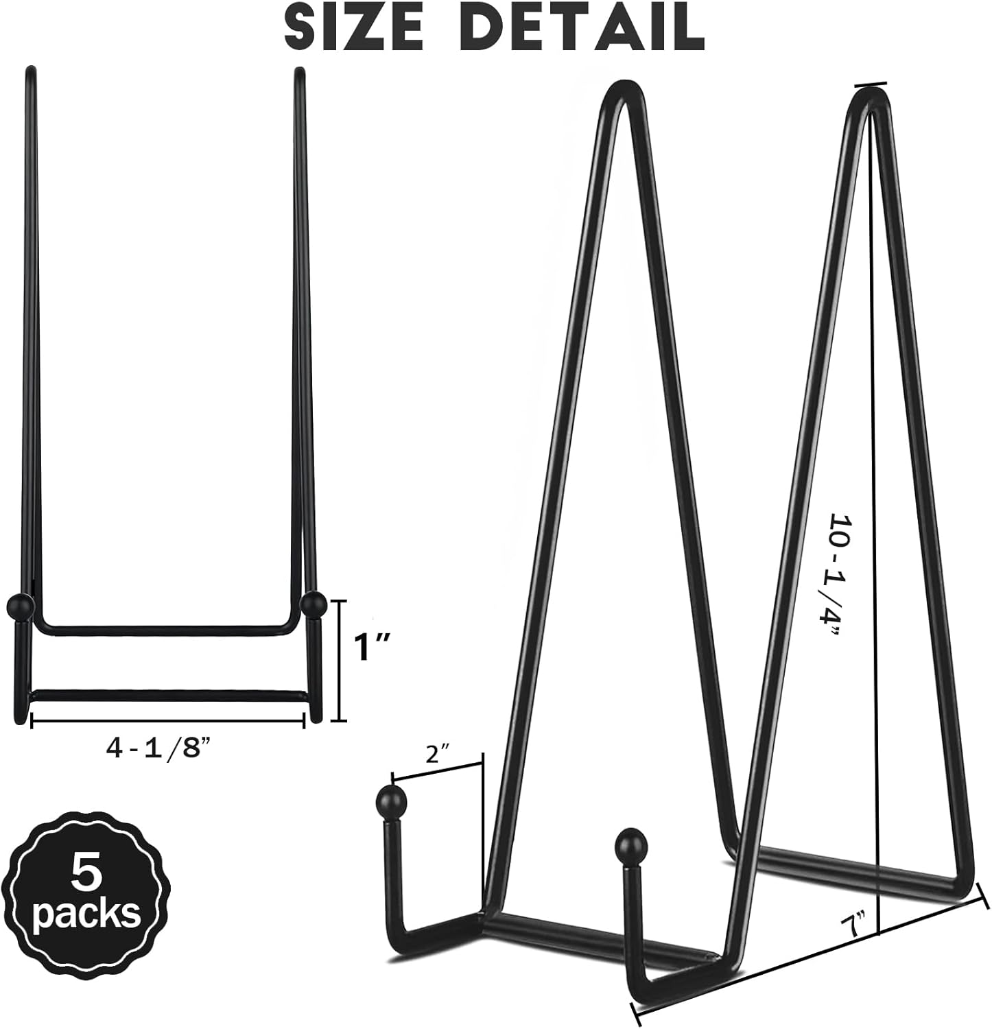 IBosins 5 Pack 10 Inch Easel Display Stand for Photos Books Collectibles