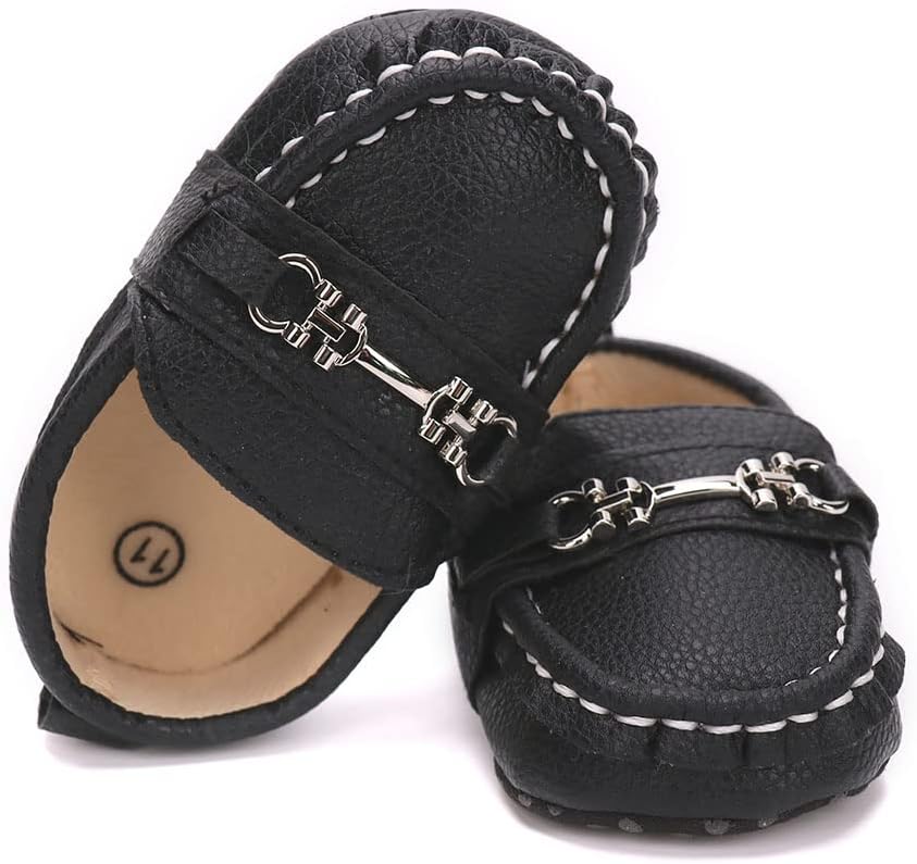LONSOEN Baby Crib Shoes for Boys Girls Prewalker Walking