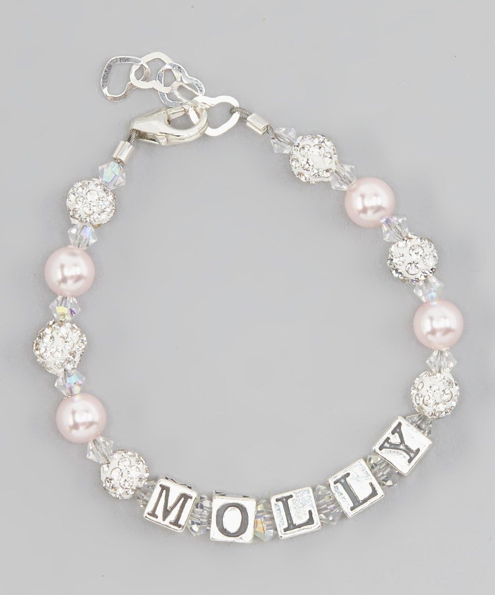 Crystal Dream Sparkly Silver Infant Bracelet B107_PW