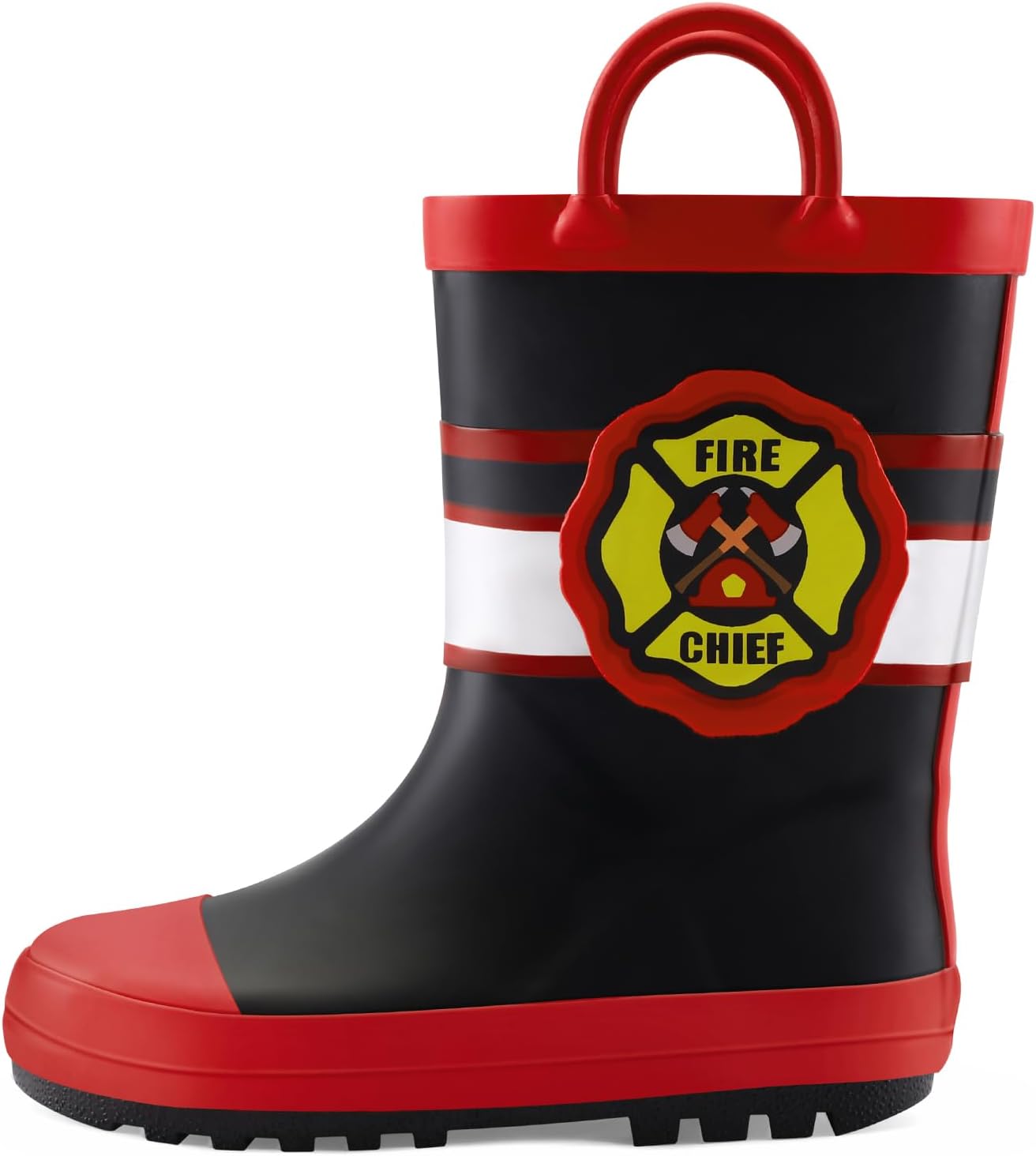 Mysoft Waterproof Rain Boots for Kids with Handles and Anti-Slip Tread